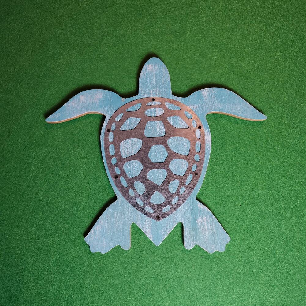 Sea Turtle Wall Art – Aqua Blue – NWT